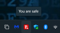 You Are Safe (System Tray)